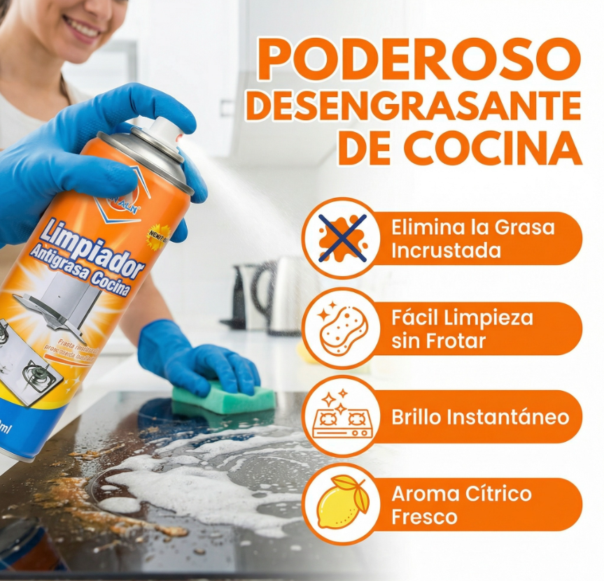 ESPUMA ANTI GRASA PARA COCINA