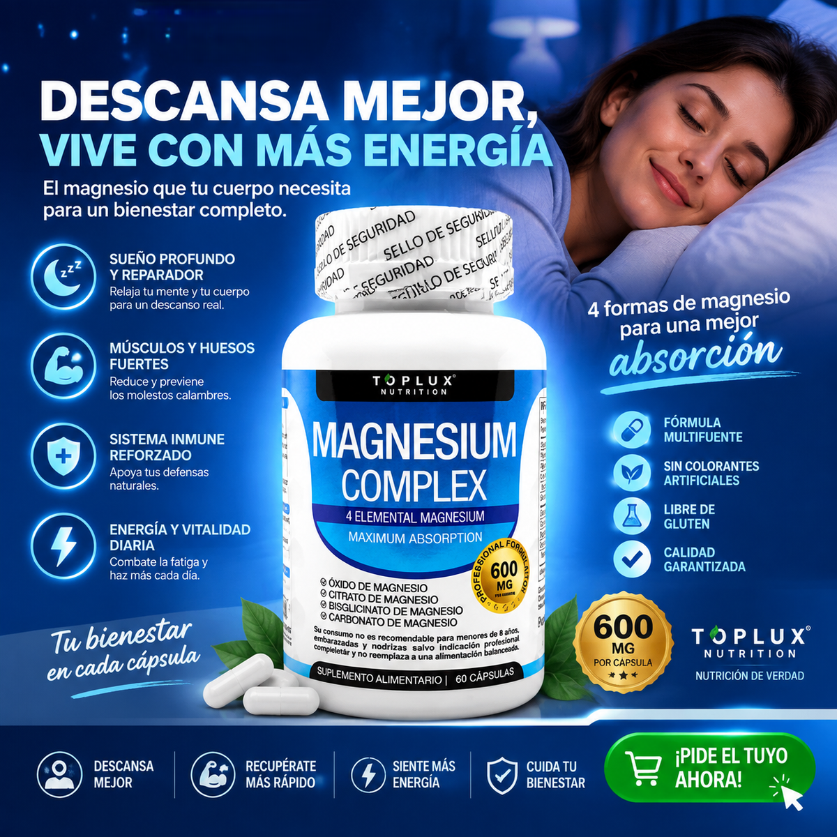 MAGNESIO COMPLEX 600MG