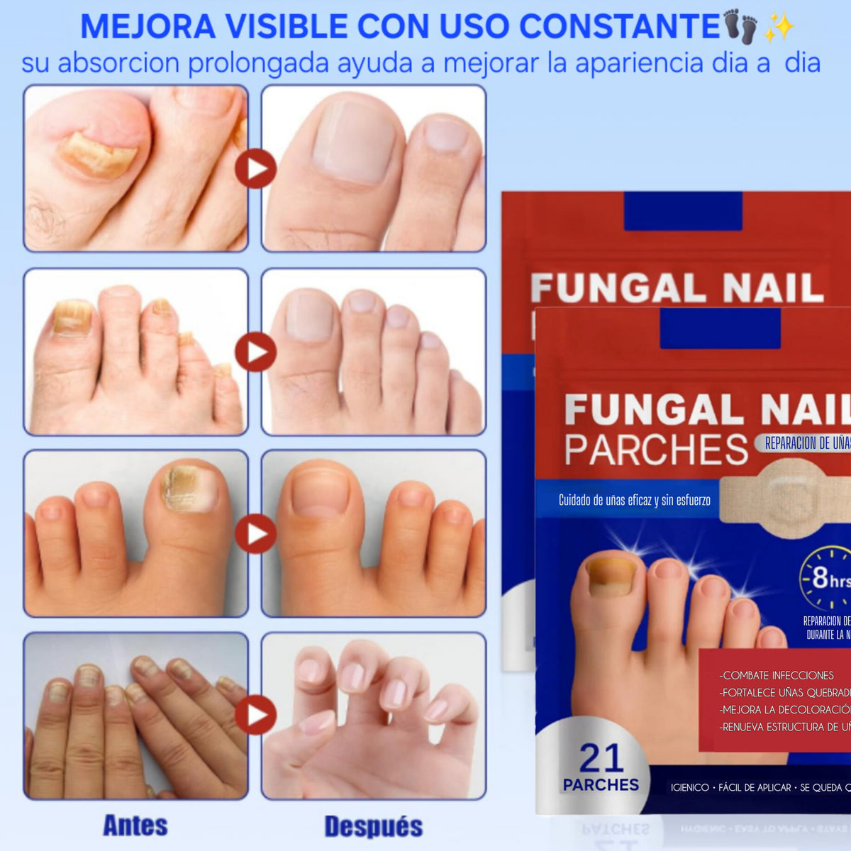 Parche FUNGAL NAIL® la mejor solución para los hongos