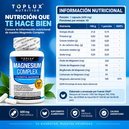 MAGNESIO COMPLEX 600MG
